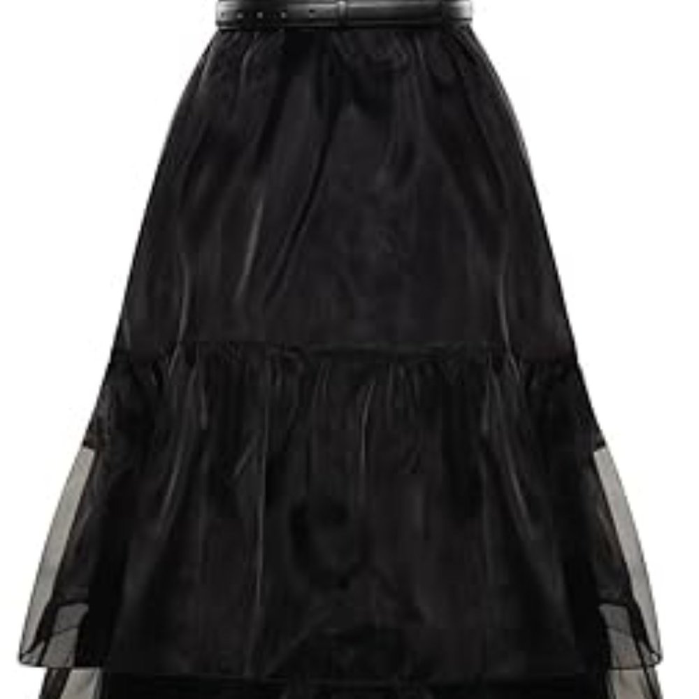Black Mesh Dress | Addams Mesh Costume for Girls | Stylish Halloween Out… - Picture 6 of 11